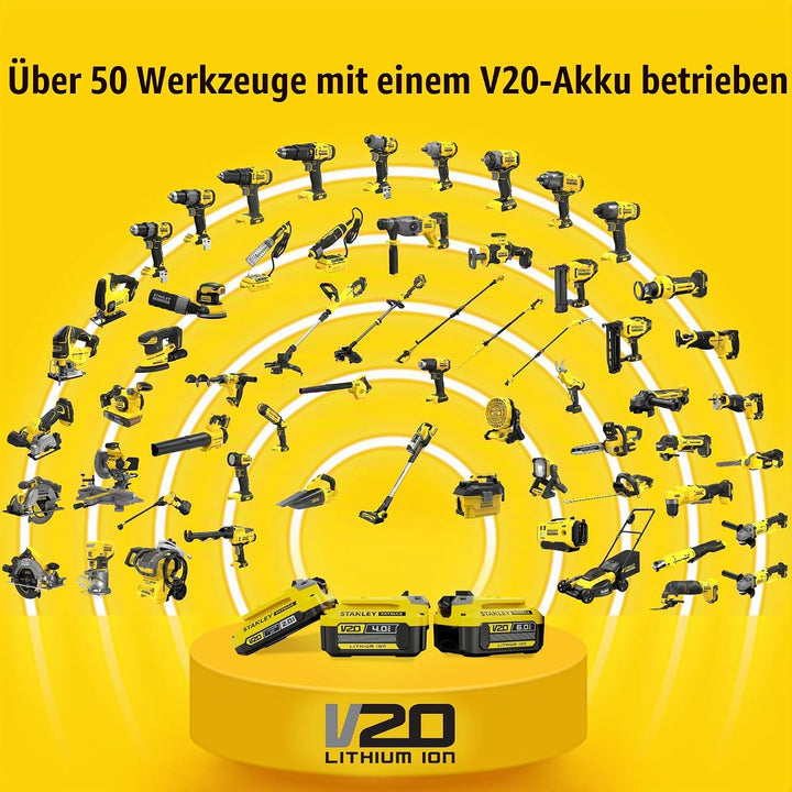 STANLEY FATMAX 18V V20 Akku-Bürstenloser Schlagbohrschrauber, (Nur Gerät), SFMCD726B-XJ
