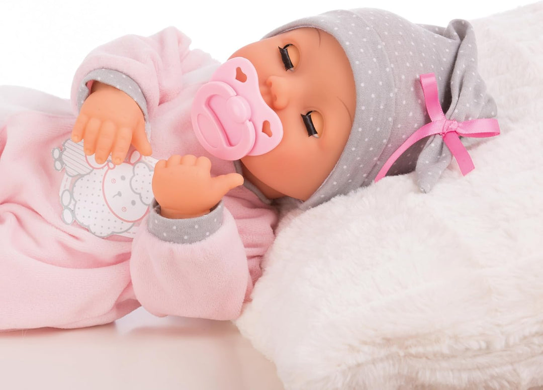 Bayer Design 93829AA My Piccolina Interactive Puppe mit Funktion, sprechend, Babylaute, bewegt den M
