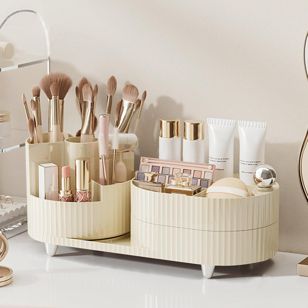 DASITON Make up Kosmetik Organizer,360° Drehbarer Make Up Pinsel Organizer,Grosser Kapazität Kosmeti