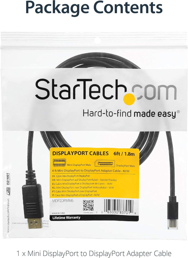 StarTech.com 3m Mini DisplayPort auf DisplayPort 1.2 Kabel - 4K x 2K UHD Mini DisplayPort auf Displa