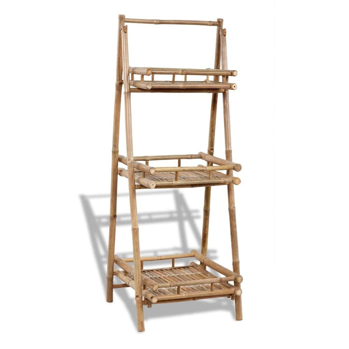 vidaXL Bambus Leiterregal Standregal Pflanztreppe Badregal 3 Ebenen klappbar
