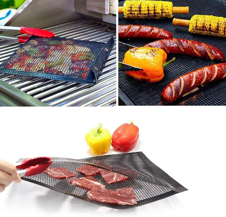 2pcs 8.6x10.6 Zoll Grill Mesh Bag, Antihaft-Backbeutel Grillen Backen Hochtemperaturbeständig, Wiede