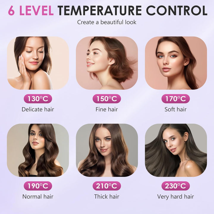 Lockenstab Automatisch Professioneller, Curling Iron, Rotierender Anti-Verbrühungs-Keramik-Lockensta