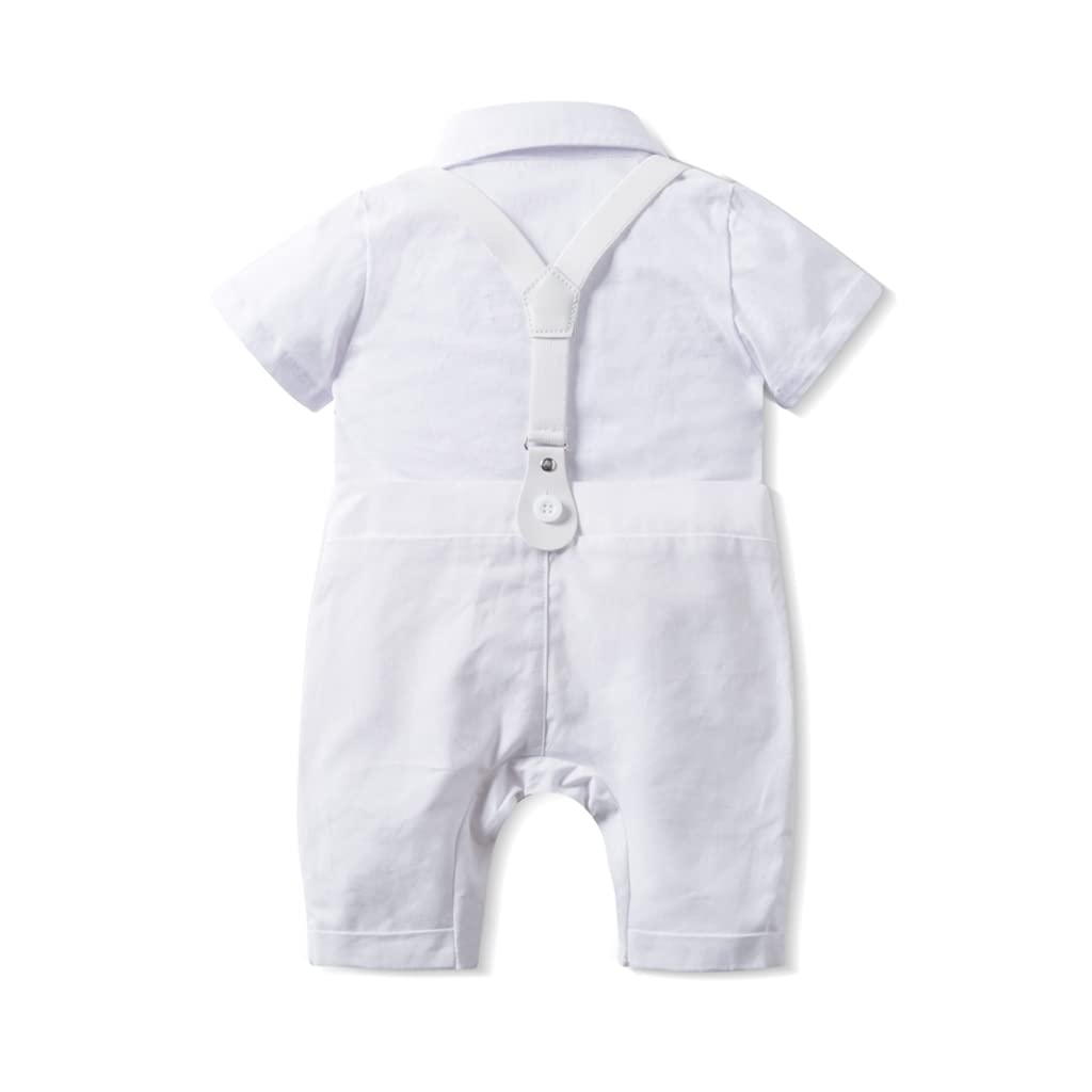 Baby Jungen Strampler Taufanzug Kleinkind Taufe Roben Kleidung Gentlemen Jumpsuits Overall Taufkleid