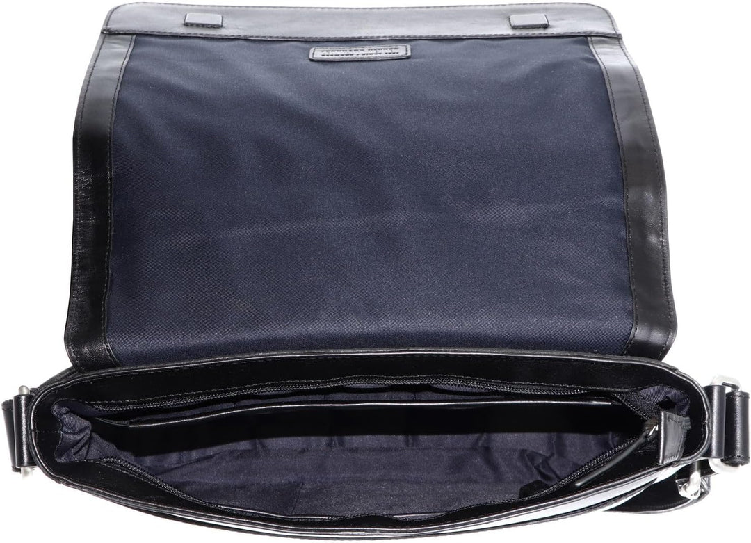 Leonhard Heyden Cambridge Kuriertasche mit Laptopfach 32 cm Schwarz, Schwarz