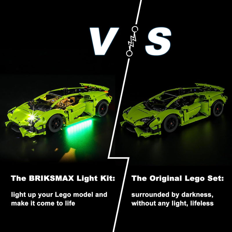 BRIKSMAX 42161 Led Licht für Lego Lamborghini Huracán Tecnica - Compatible with Lego Technic Baustei