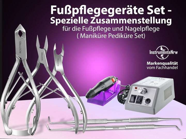 Fusspflegegerät Elektrisches Maniküre Pediküre-Set Fusspflegeset zur Hornhautentfernung mit Nagelzan