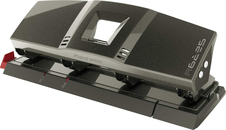 Maped M622511 - 4-Fach-Locher Advanced, Metal 25/30 Blatt Locher für 4 Löcher 4 Hole Punch, Locher f