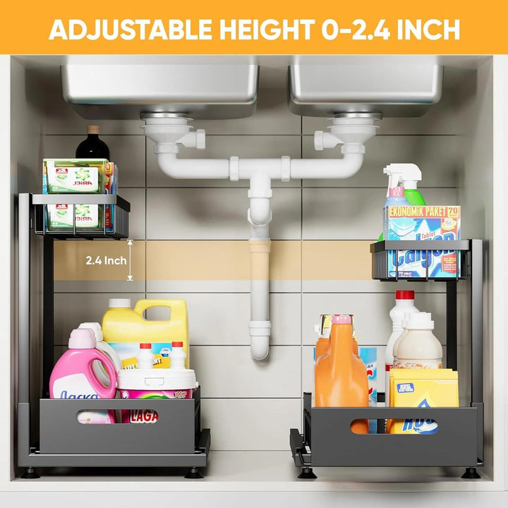 Küchen organizer, Metall Spülschrank organizer, Unterschrank Organizer, Herausgleiten Ausziehbares P