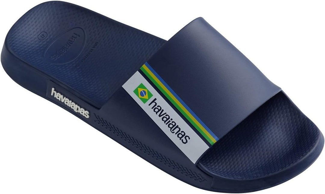 Havaianas Unisex Slide BrasilSchiebe-Sandalen 41/42 EU Navy Blue, 41/42 EU Navy Blue