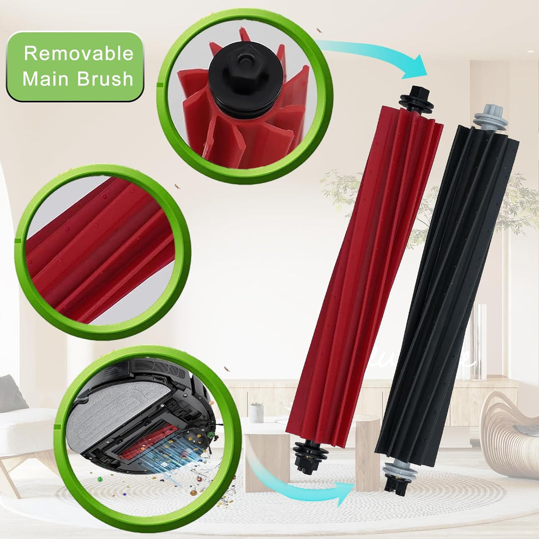 AiLomey Zubehör für Roborock S8 / S8 +, Ersatzteile für Roborock S8 Pro Ultra, 2 Hauptbürste, 4 Wisc