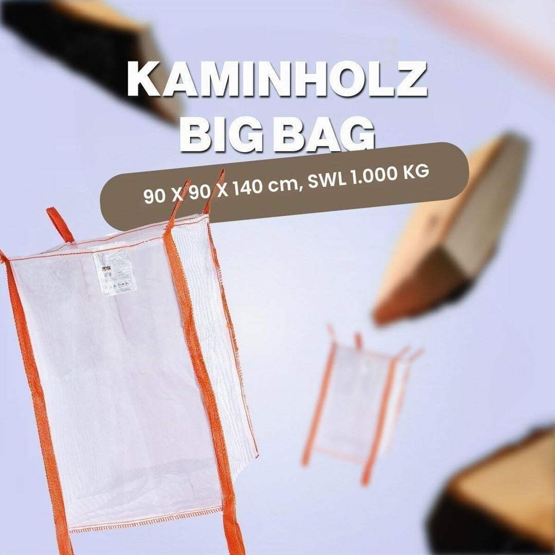 Kaminholz Bag Woodbag Firewoodbag Brennholz luftdurchlässige BigBag Holzsack Holzbag Big Bag 80 x 95