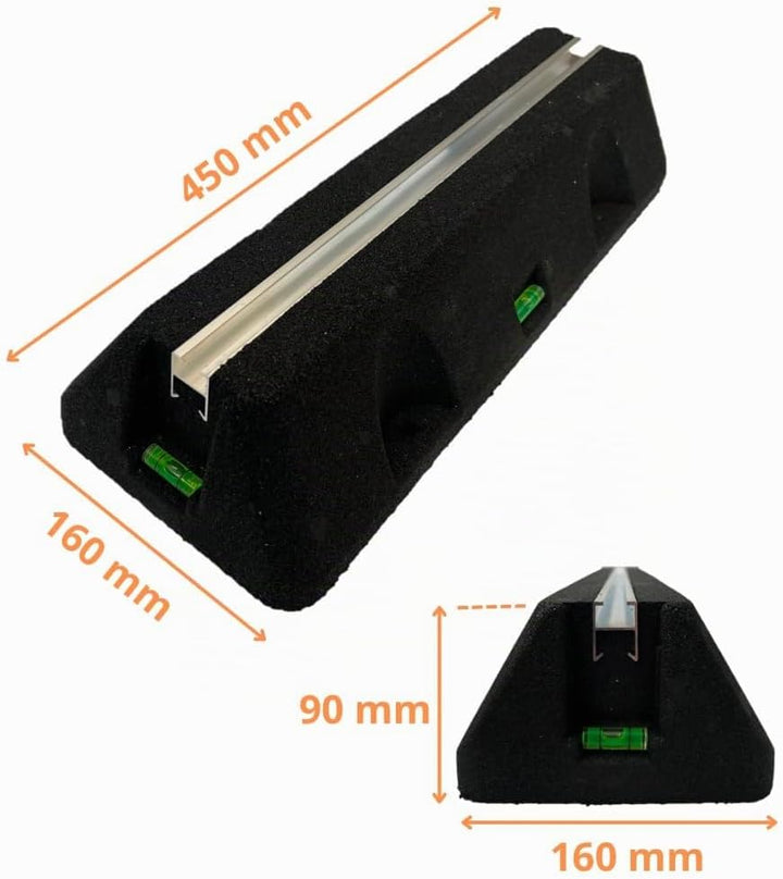 Dämpfungssockel Set 2x450 mm Bodenkonsole für Klimaanlagen, Wärmepumpen | 2 Stück Antivibrationsfüss
