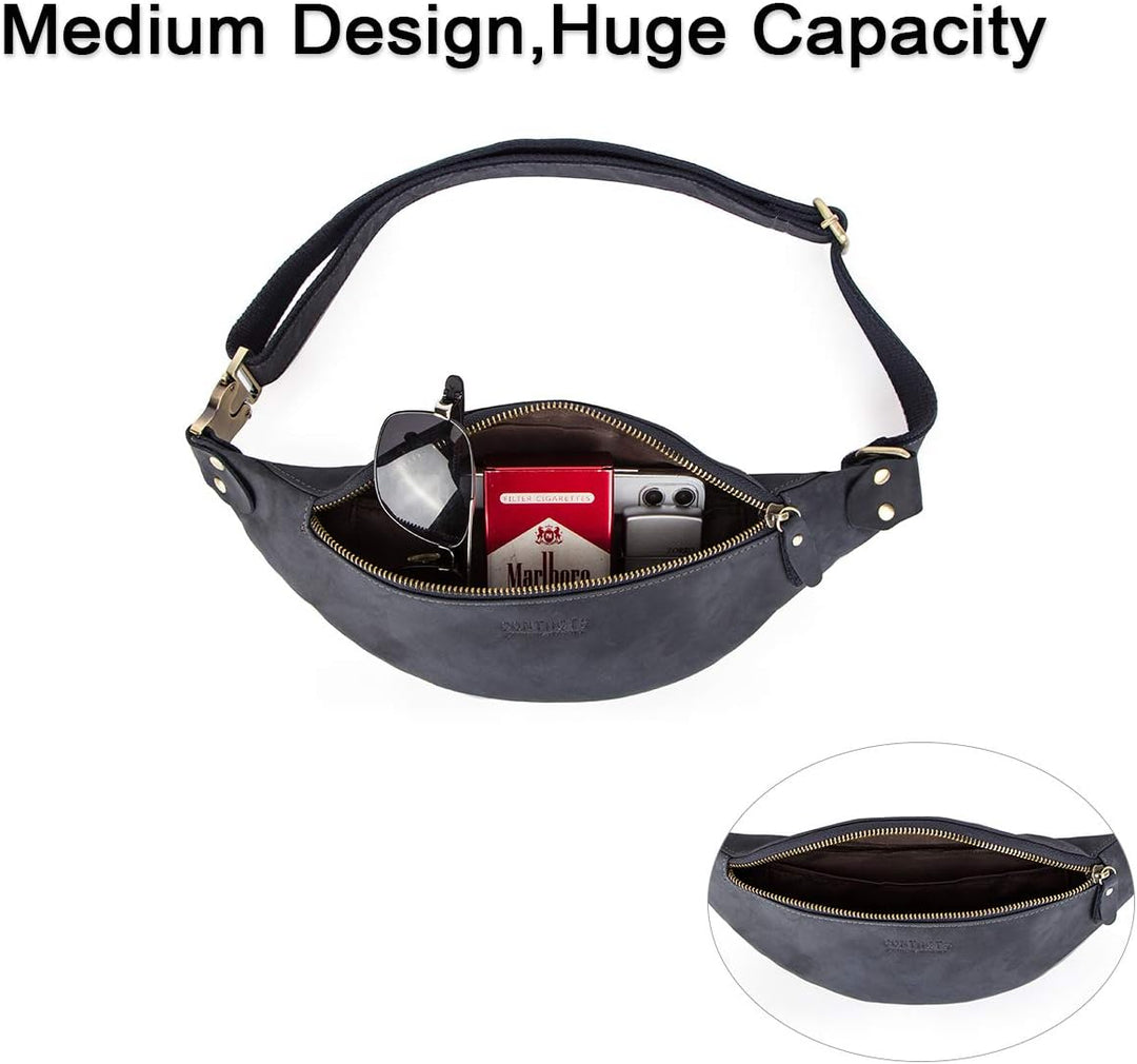 CONTACTS Gürteltasche Bauchtasche Hüfttasche mit Reissverschluss Geeignet für Reise Wanderung und Ou