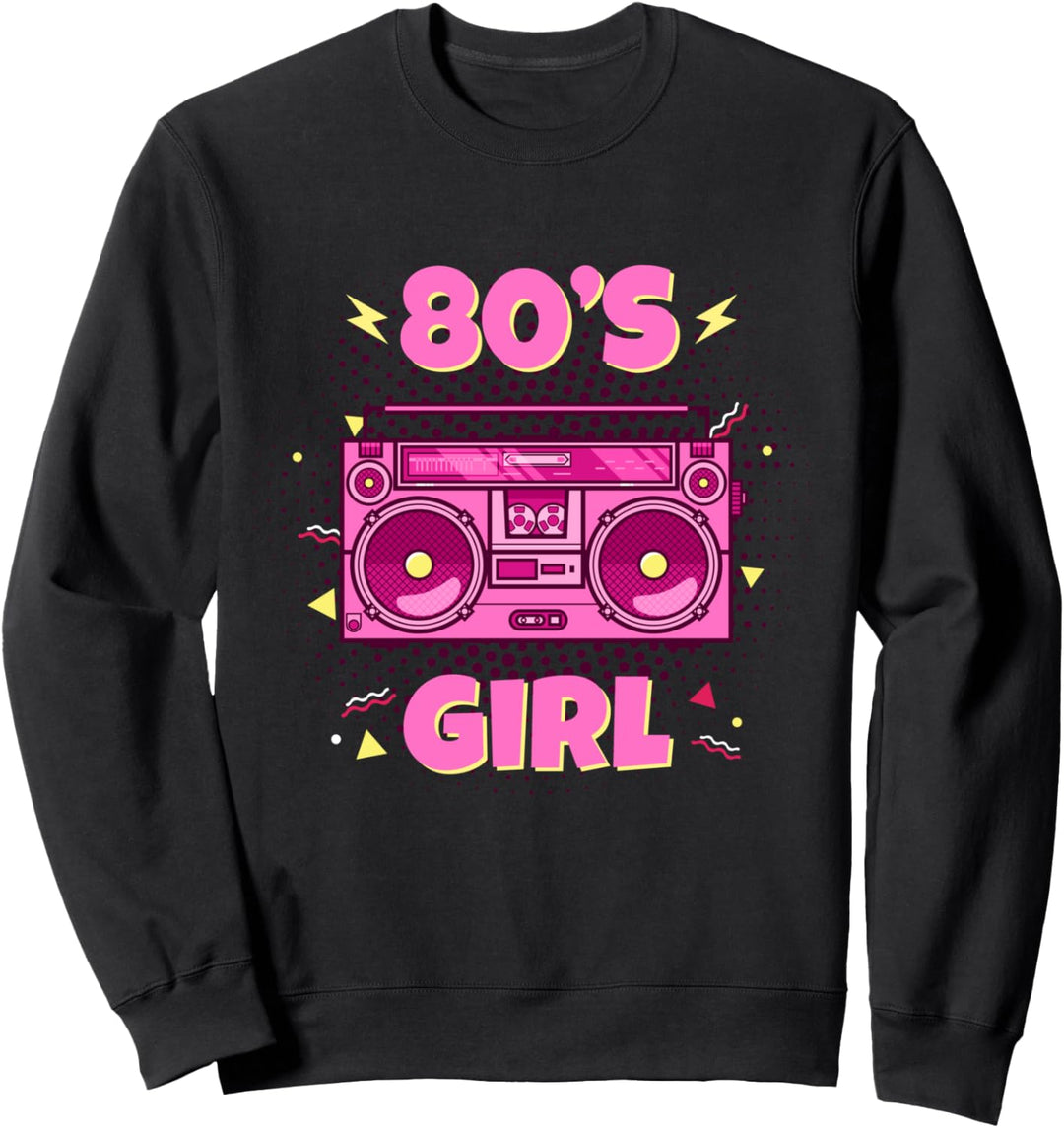 80er Jahre Outfit 80s Girl Retro Vintage Motto Party Fashion Sweatshirt