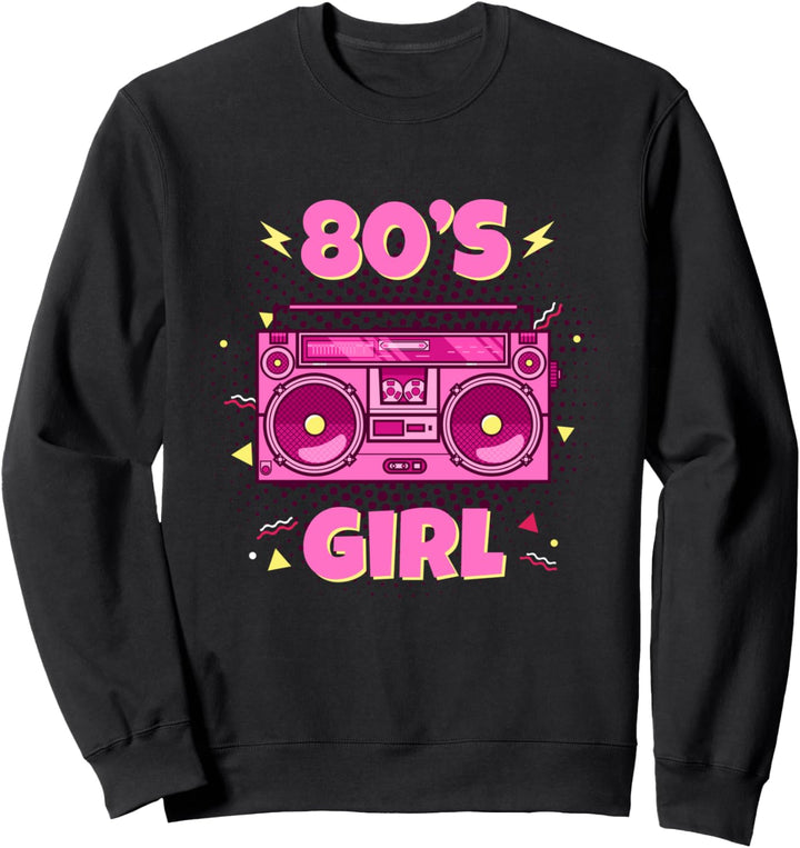 80er Jahre Outfit 80s Girl Retro Vintage Motto Party Fashion Sweatshirt