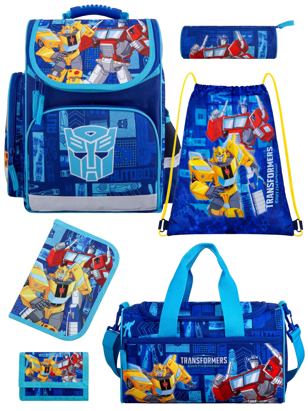 Familando Transformers Schulranzen 1. Klasse für Jungen und Mädchen · ergonomischer Tornister · Jung