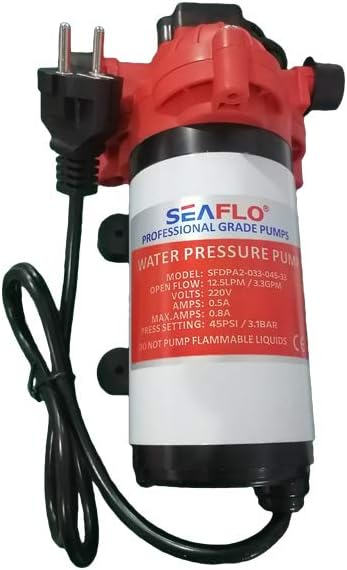 Seaflo 33 Serie Membranpumpe 12V/24V/220V 3.0GPM 45PSI(220 Volt)