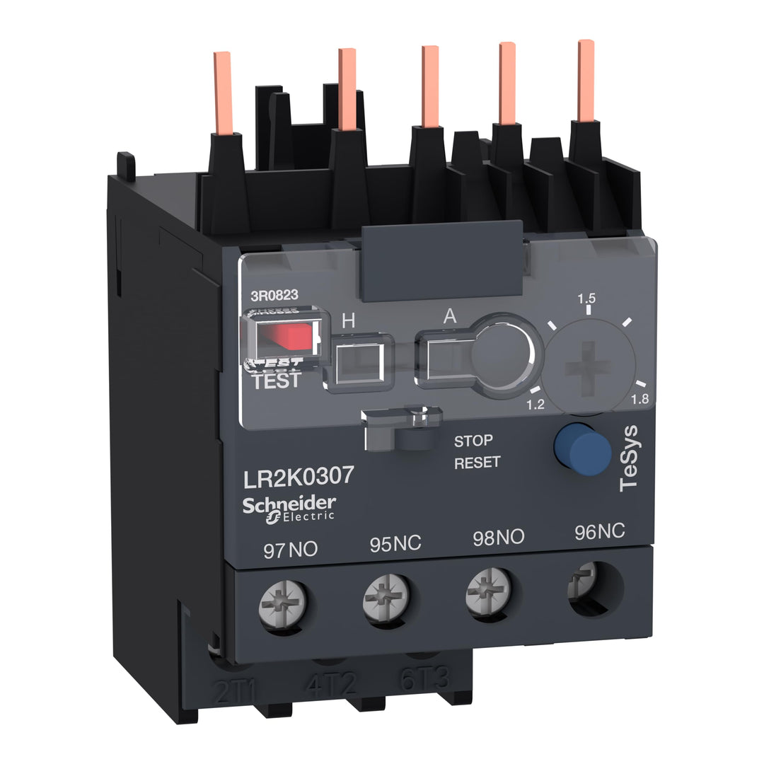 Schneider LR2K0307 Motorschutzrelais, 1,2-1,8A, 1S+1Ö, Klasse 10A 1.2-1.8A, 1.2-1.8A