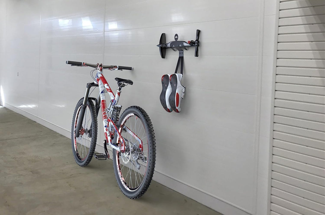 Meliconi MyBike Wandhalterung für Fahrradzubehör, Aufbewahrung von Helmen, Handschuhen und Schuhen,