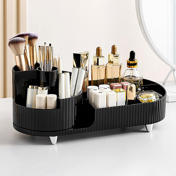 Cinnani Make Up Kosmetik Organizer, 360° Drehbarer Beauty Organizer, Multifunktionale Kosmetikaufbew