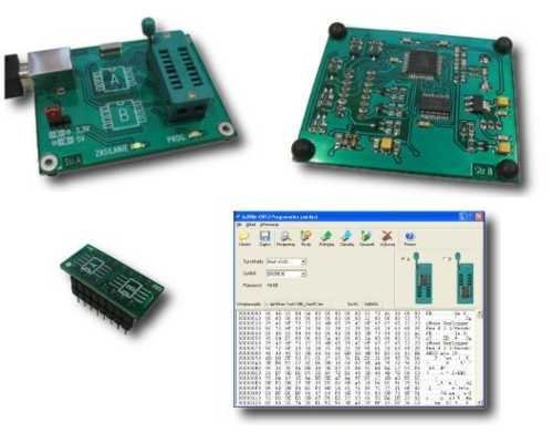 Programmiergerät Programmer USB für Flash, Bios, EEPROM Speicher Bausteine SO8 incl. Software in deu