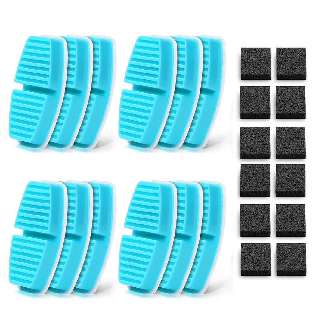 GIOTOHUN Katzenwasserbrunnenfilter: 12 Kohlefilter + 12 Schaumstofffilter – Haustier-Wasserbrunnenfi