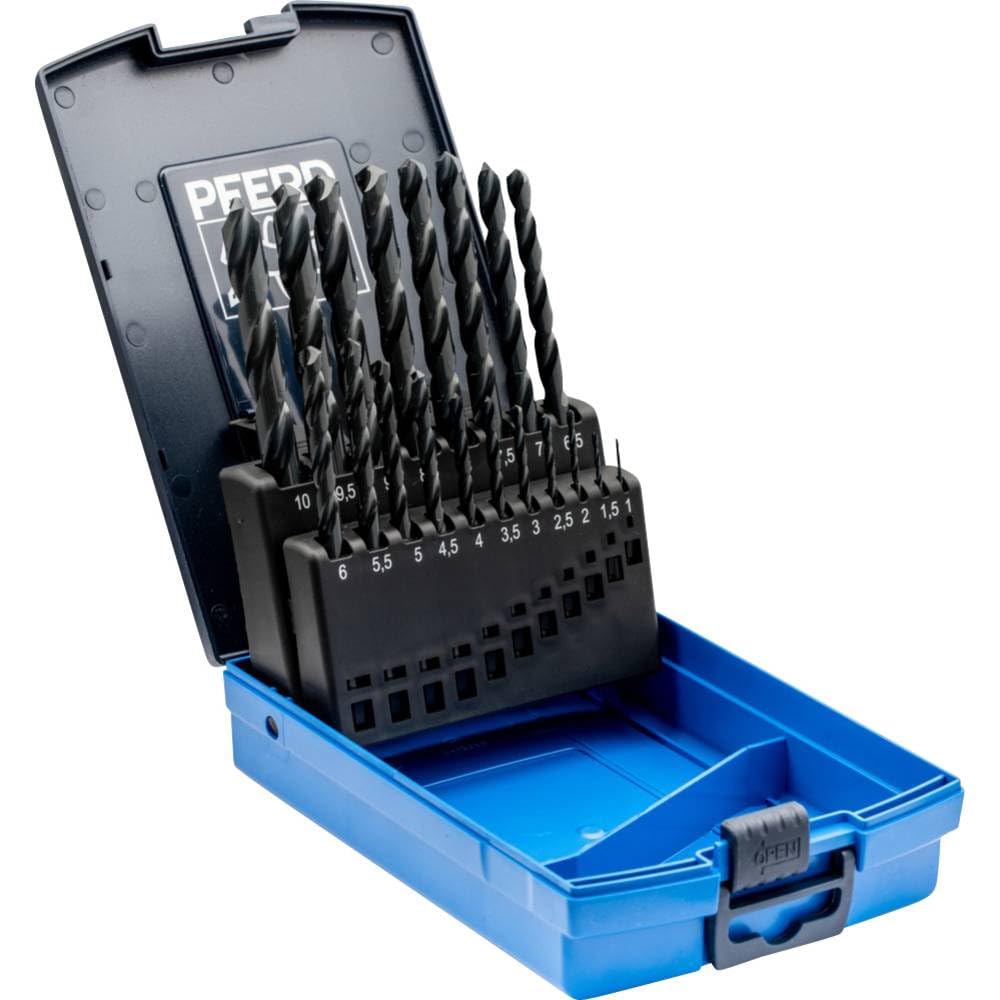 PFERD Spiralbohrer-Set STEEL, 19-tlg. | Ø 1-10 mm, HSS-G N, DIN 338, 118° | 25203701 - universell ei