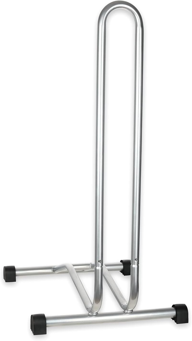 Schramm® 2 Stück Fahrradständer in schwarz oder Silber Bodenständer freistehend Radständer 38 x 42 x