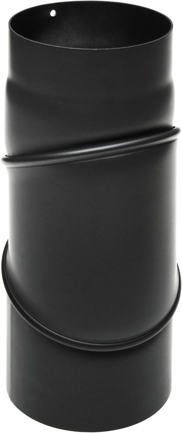 raik Rauchrohrbogen/Ofenrohrbogen 0-90° drehbar 3-teilig 180 mm Durchmesser Stahlblech 2 mm Schwarz