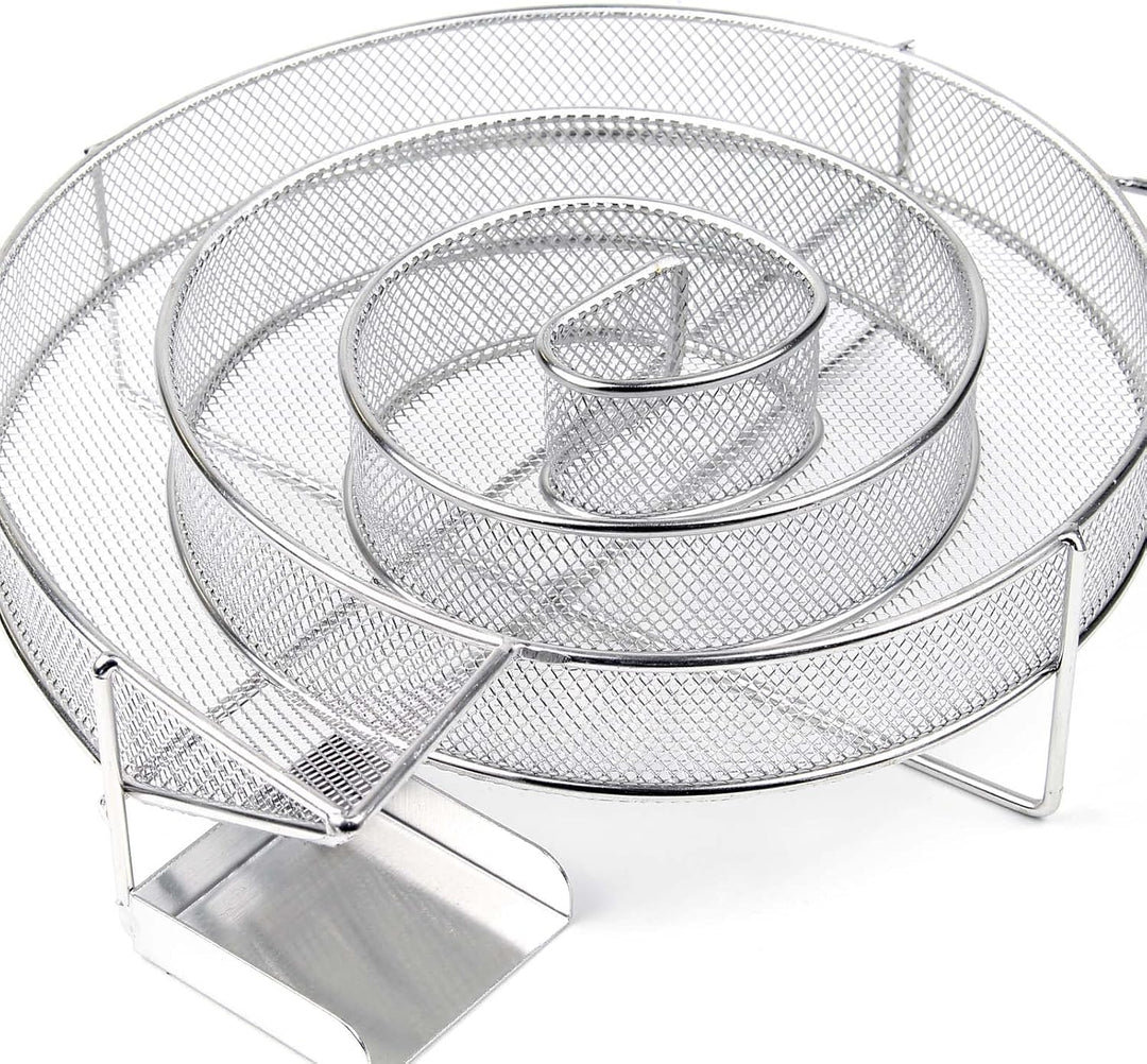 Wiltec BBQ Räucherschnecke aus Edelstahl 16x5cm, Brennzeit bis zu 8 h, Kaltraucherzeuger Kaltrauchge