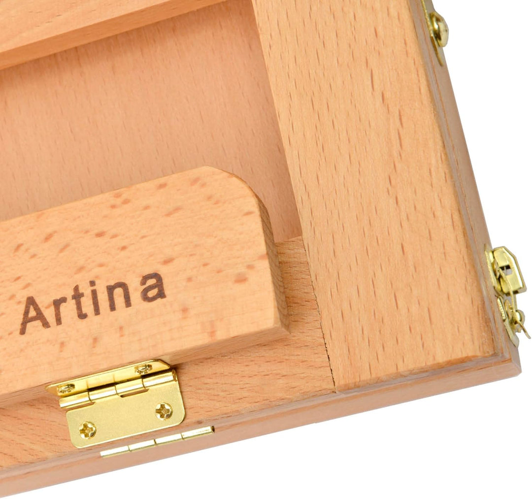 Artina Tischstaffelei Holz Stabiles Malbrett mit Aufbewahrung Colmar – Verstellbares Zeichenbrett zu