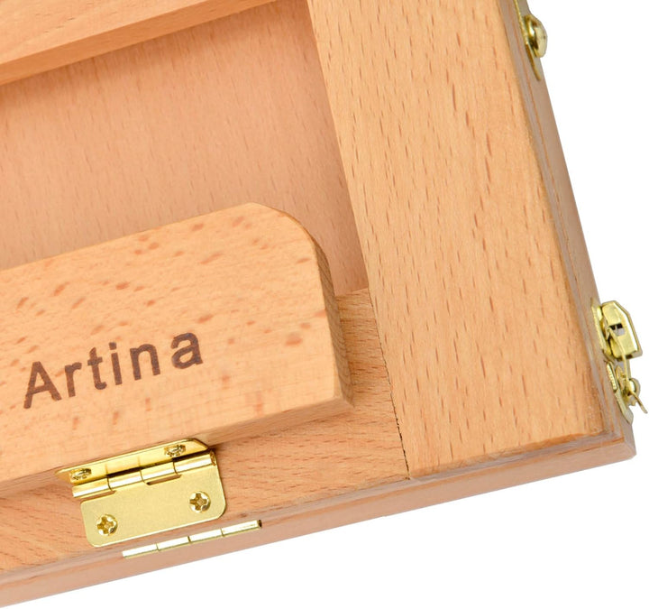 Artina Tischstaffelei Holz Stabiles Malbrett mit Aufbewahrung Colmar – Verstellbares Zeichenbrett zu