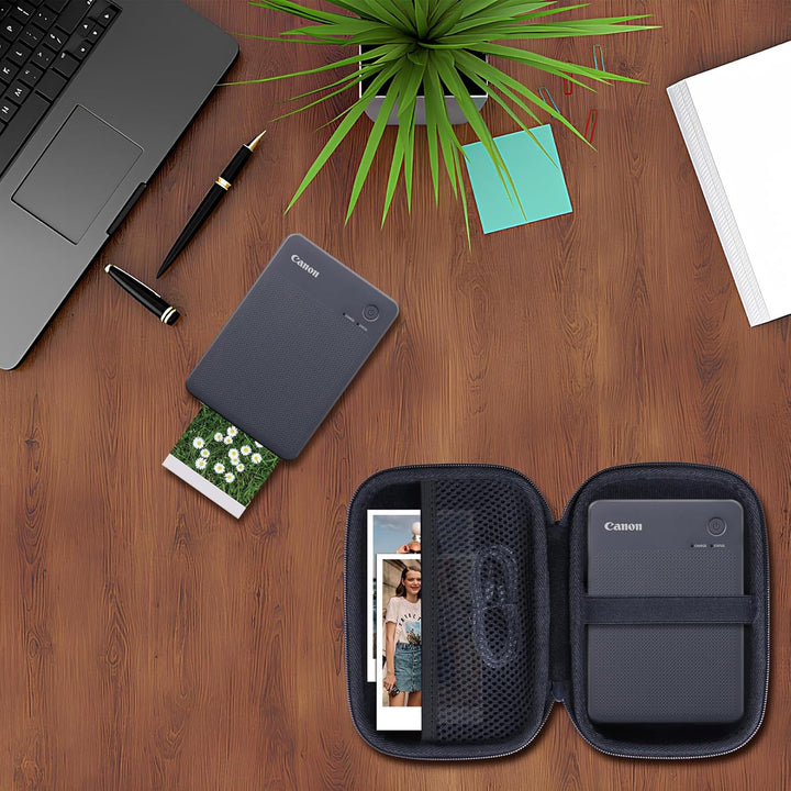 Hart Schutz Hülle Etui für Canon SELPHY QX20 / SELPHY Square QX10 Mobiler Fotodrucker (Schwarz), Sch