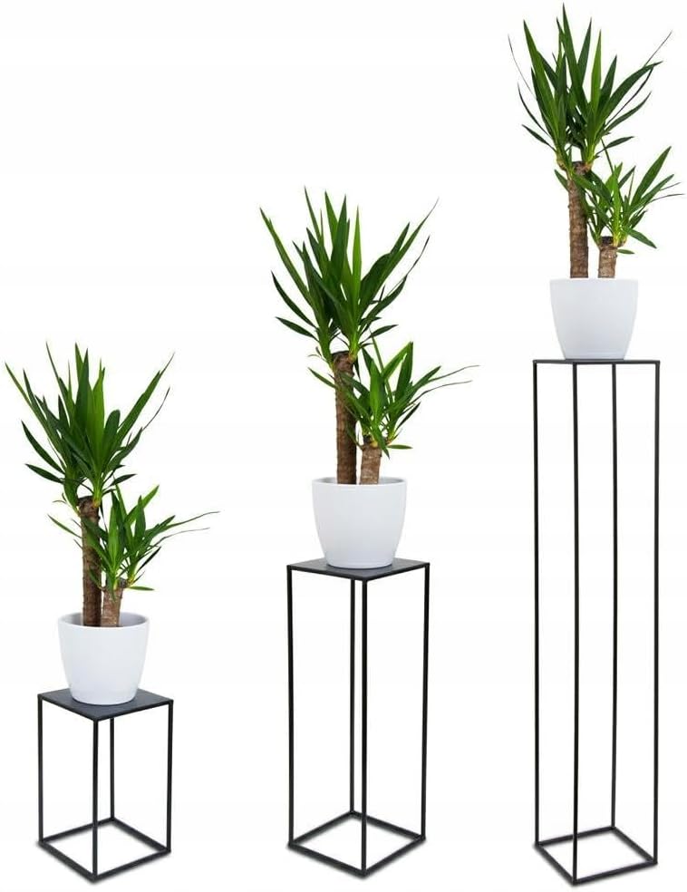 HowHomely Blumenständer Metall 100cm - Pflanzenständer Hoch Blumenregal - Blumenständer - Blumentopf