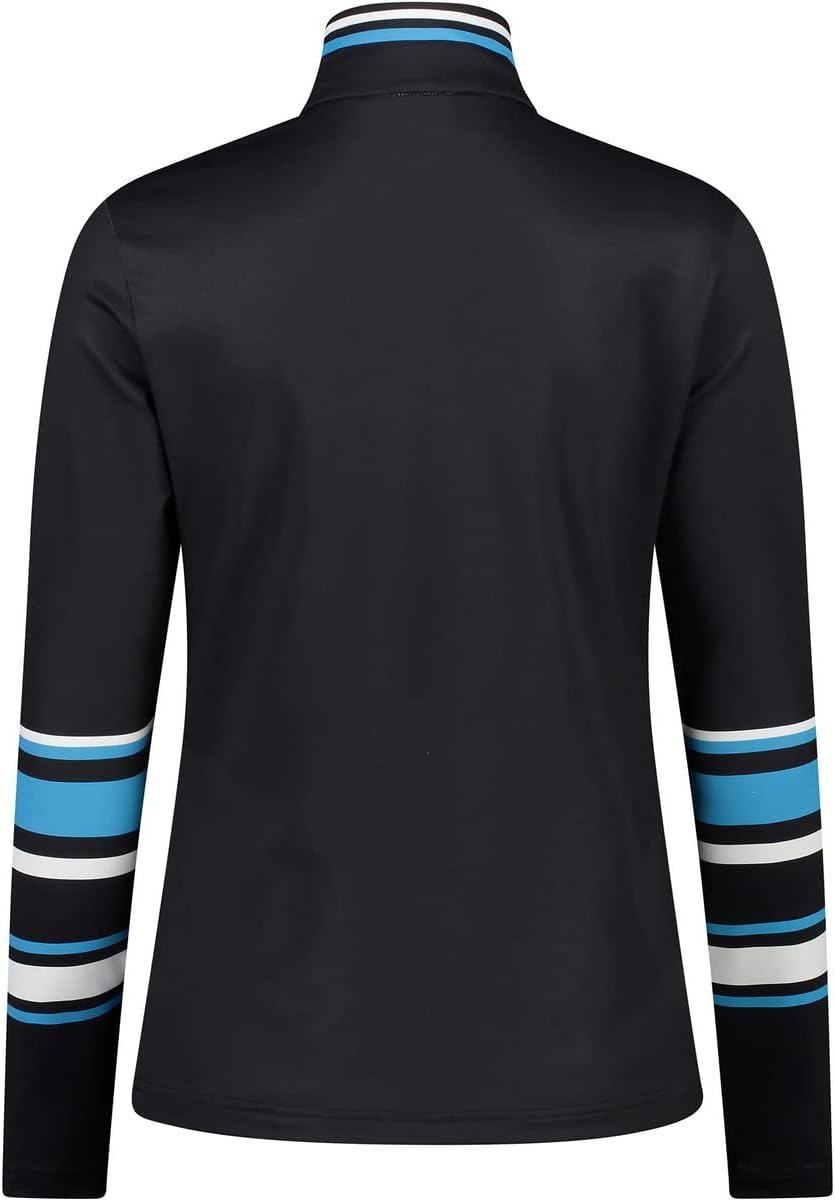 CMP Damen Camicia A Mezze Maniche Stretch Con Protezione Upf 30 Hemd 42 Nero-turchese, 42 Nero-turch