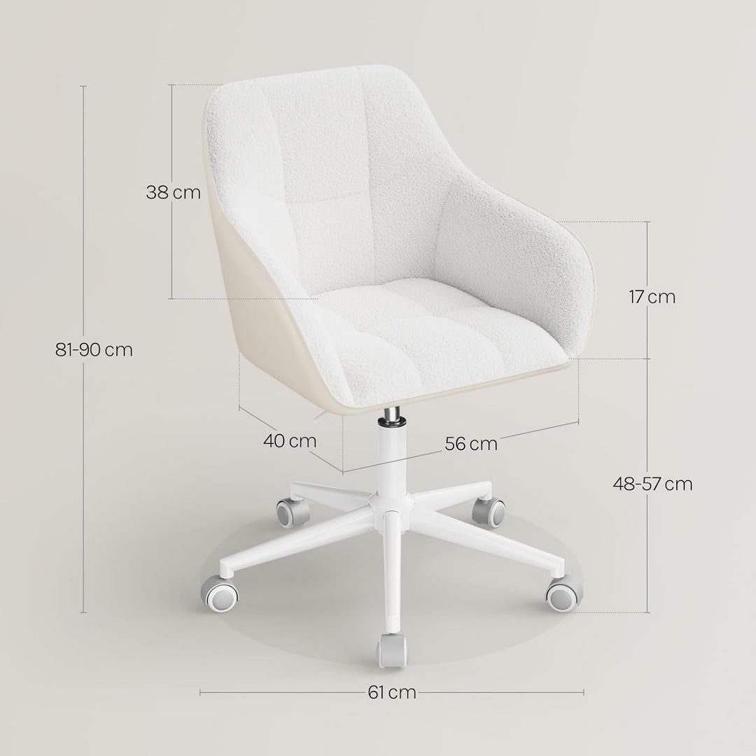 WOLTU Homeoffice Stuhl, Schreibtischstuhl, Drehstuhl, Schminkstuhl, höhenverstellbar, 150 kg belastb