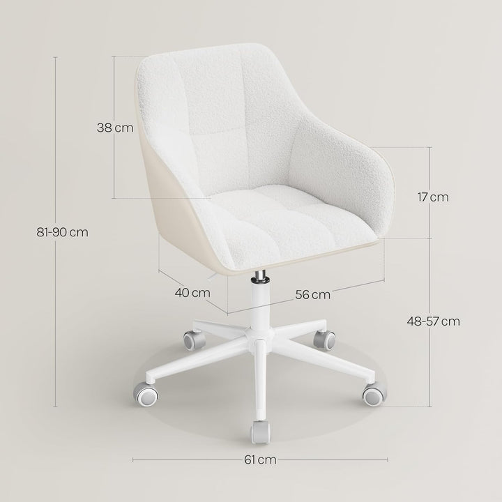 WOLTU Homeoffice Stuhl, Schreibtischstuhl, Drehstuhl, Schminkstuhl, höhenverstellbar, 150 kg belastb