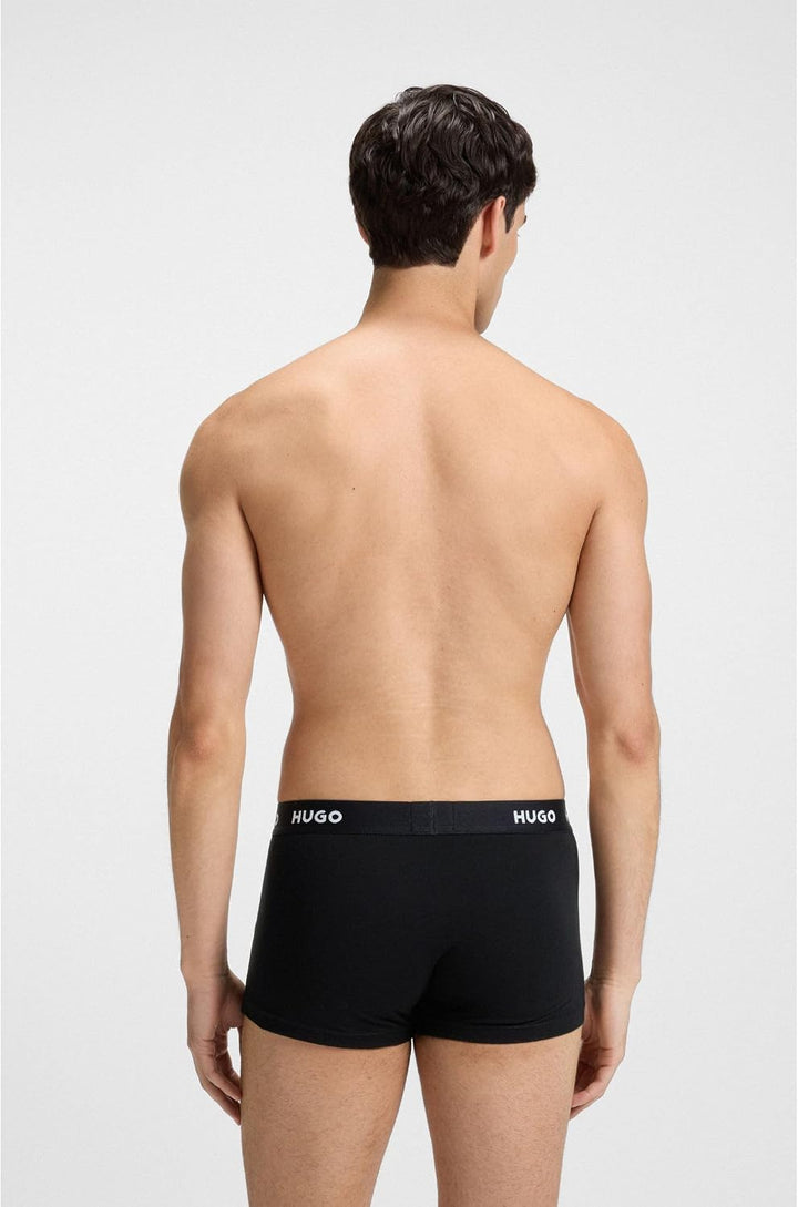HUGO Herren Trunk Triplet Pack Dreier-Pack eng anliegende Boxershorts aus Stretch-Baumwolle mit kurz