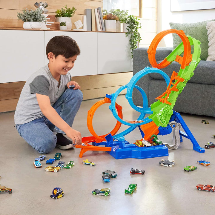 Hot Wheels Action 4 Loopings Crash Gefahr