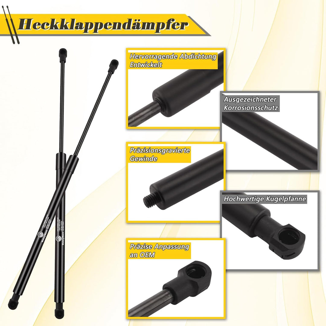 2X Heckklappendämpfer für 2015-2024 Megane 4 Gasdruckdämpfer Schwarz Gasdruckfeder Heckklappe Koffer