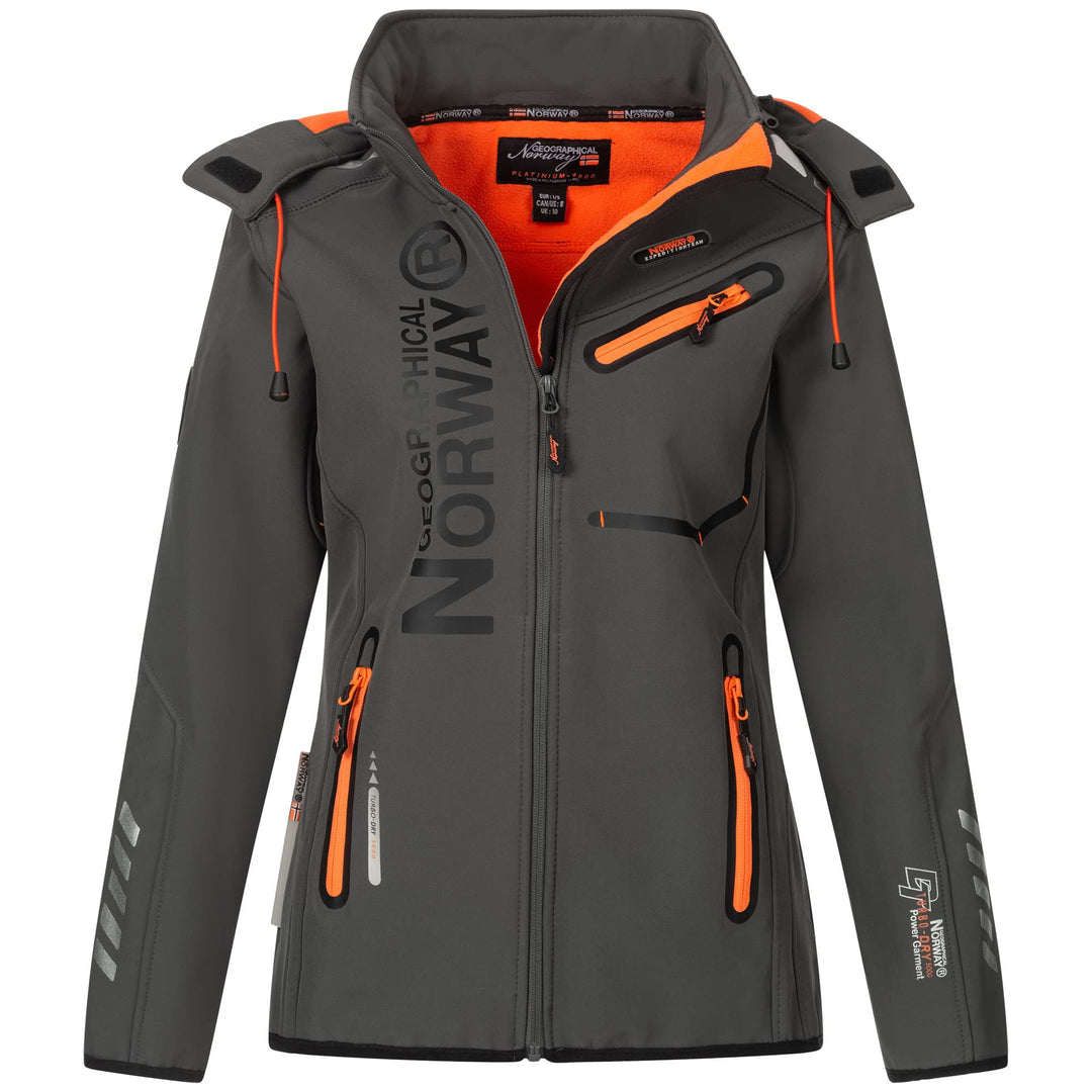 Geographical Norway Damen Softshell Funktions Outdoor Regen Jacke IMS Edition Sport wasserabweisend