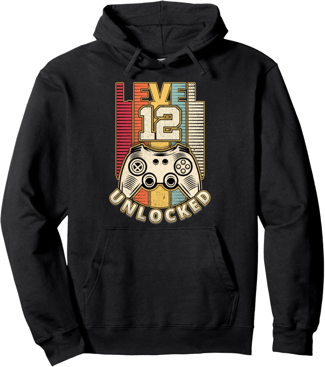 12. Geburtstag Level 12 Jahre retro Gamer Geschenk Pullover Hoodie