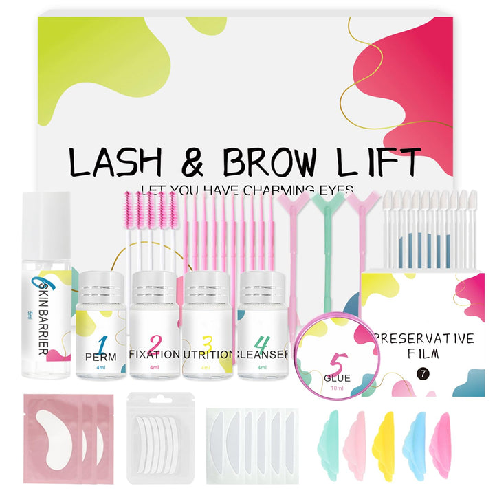 Upgrade Wimpernlifting & Brow Lamination Komplett Set | Schutzbarriere-Formel für Empfindliche Augen