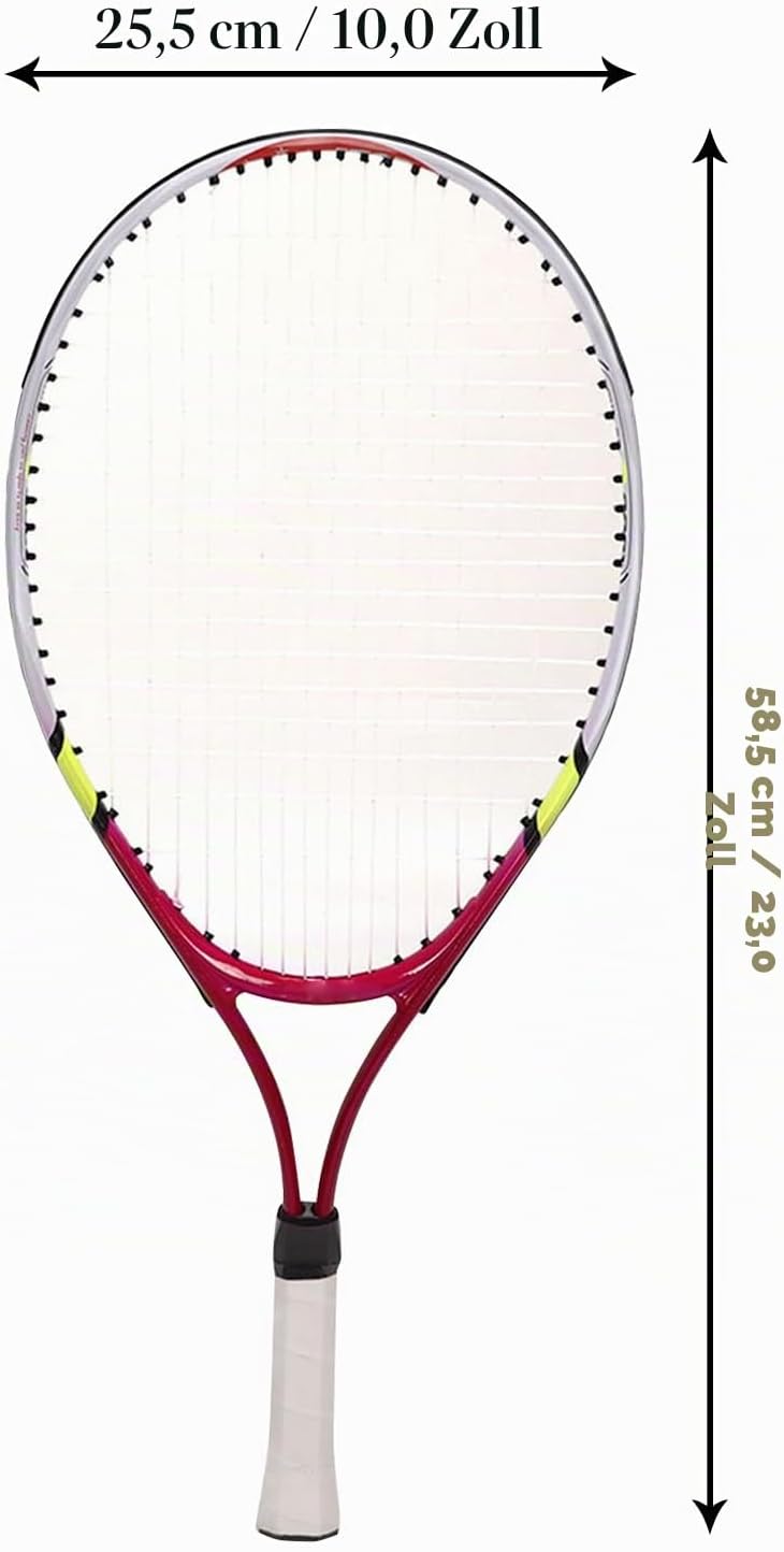 Topyond Tennis-Schläger mit Tragetasche,23 Zoll Aluminium TennisschläGer Kinder,Junior Freizeit-Tenn