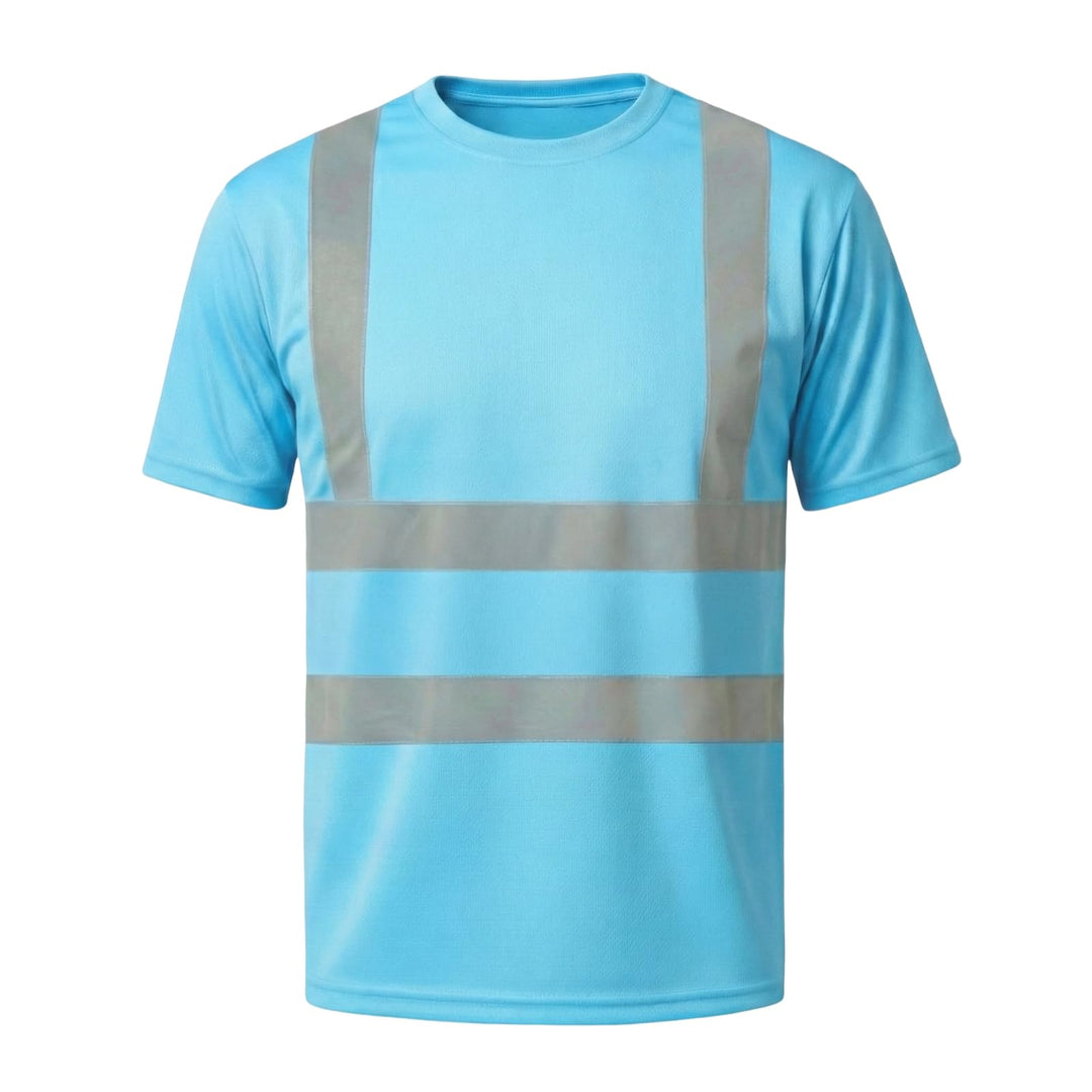 HYCOPROT Warnschutz T-Shirt Warnweste Reflektierend Warnweste Atmungsaktiv Leicht Kurzarmshirt Kurza