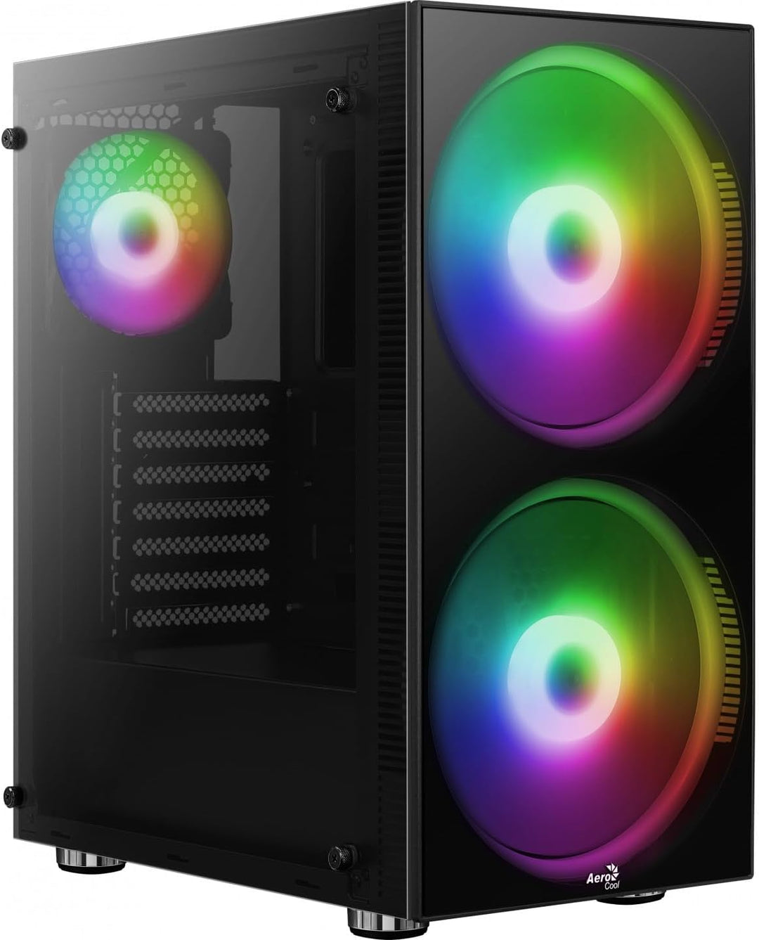 AeroCool Python Tempered Glass Windowed Mid Tower Case Schwarz PYTHON