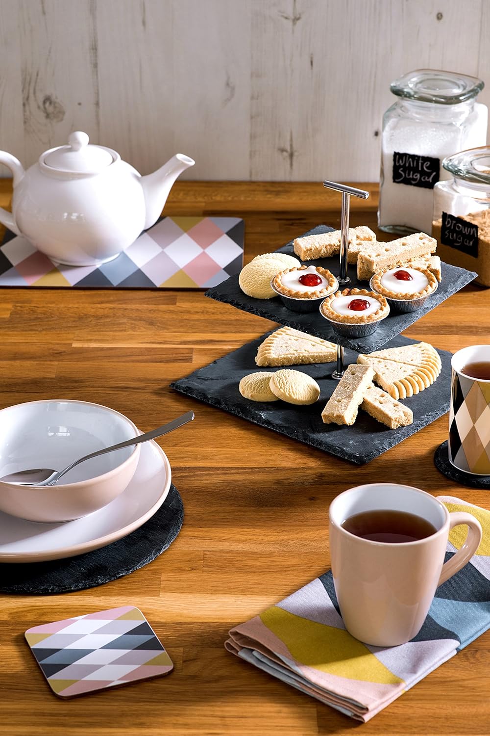 Premier Housewares Cirque Set von 4 Tischsets, Kork 1 Mehrfarbig, 1 Mehrfarbig