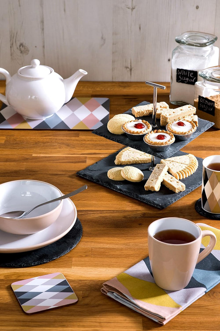 Premier Housewares Cirque Set von 4 Tischsets, Kork 1 Mehrfarbig, 1 Mehrfarbig