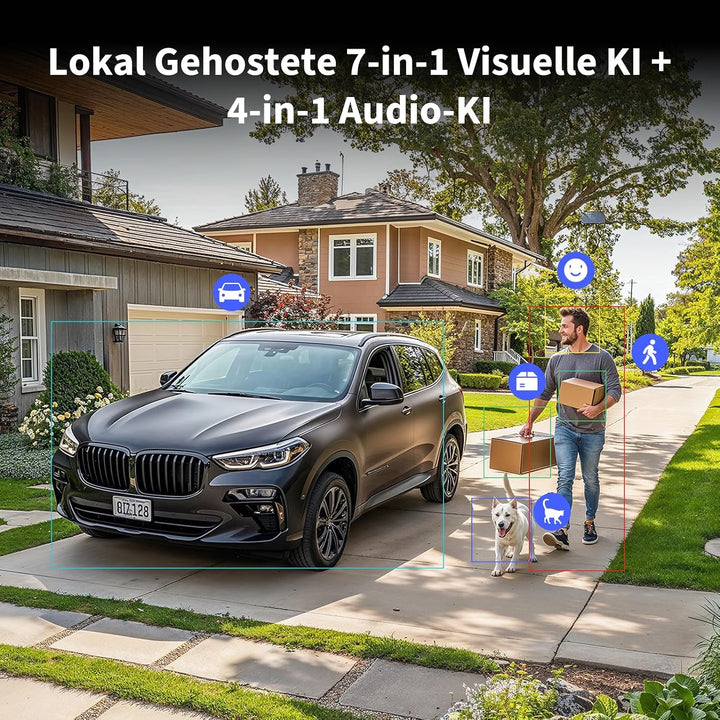 Aqara 4MP Kamera-Hub G5 Pro WLAN, Echtfarbe Nachtsicht Überwachungskamera Aussen, 2,4/5GHz, HomeKit